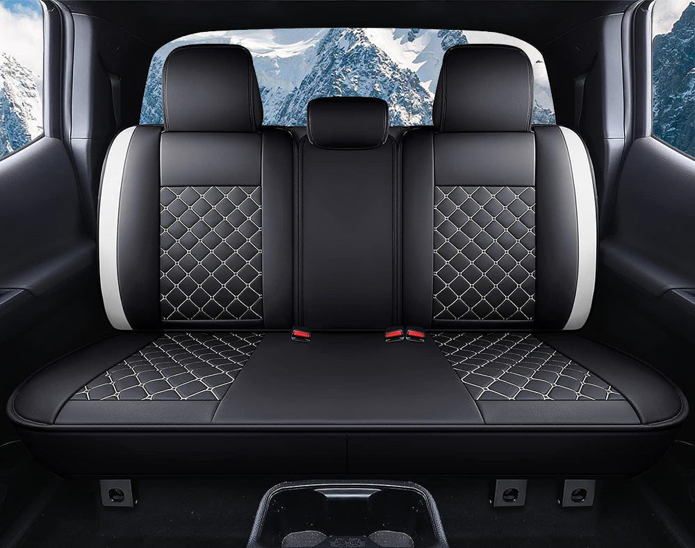 Seat Covers Full Set Durable Waterproof Leather for  Pickup Truck Fit for Toyota Tacoma 2005 to 2023