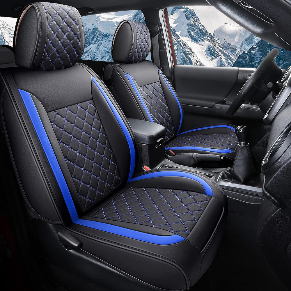 Seat Covers Full Set Durable Waterproof Leather for  Pickup Truck Fit for Toyota Tacoma 2005 to 2023