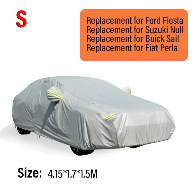 All Seasons Full Car Cover Outdoor Indoor UV Protection Sunscreen Heat Protection Dustproof Scratch-Resistant Sedan Suit