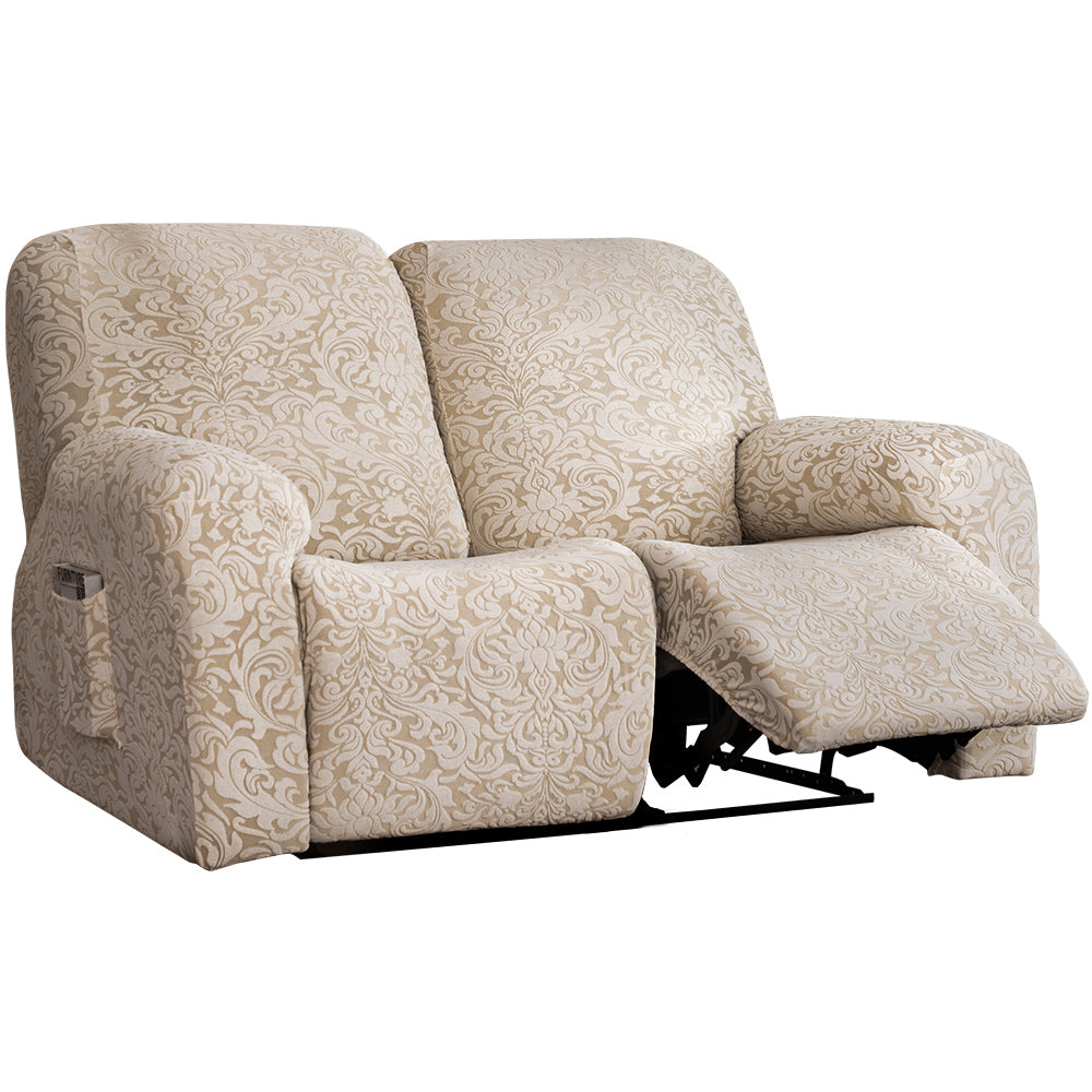 Jacquard Dustproof Stretchable Recliner Cover With L shape Covers  REC REC