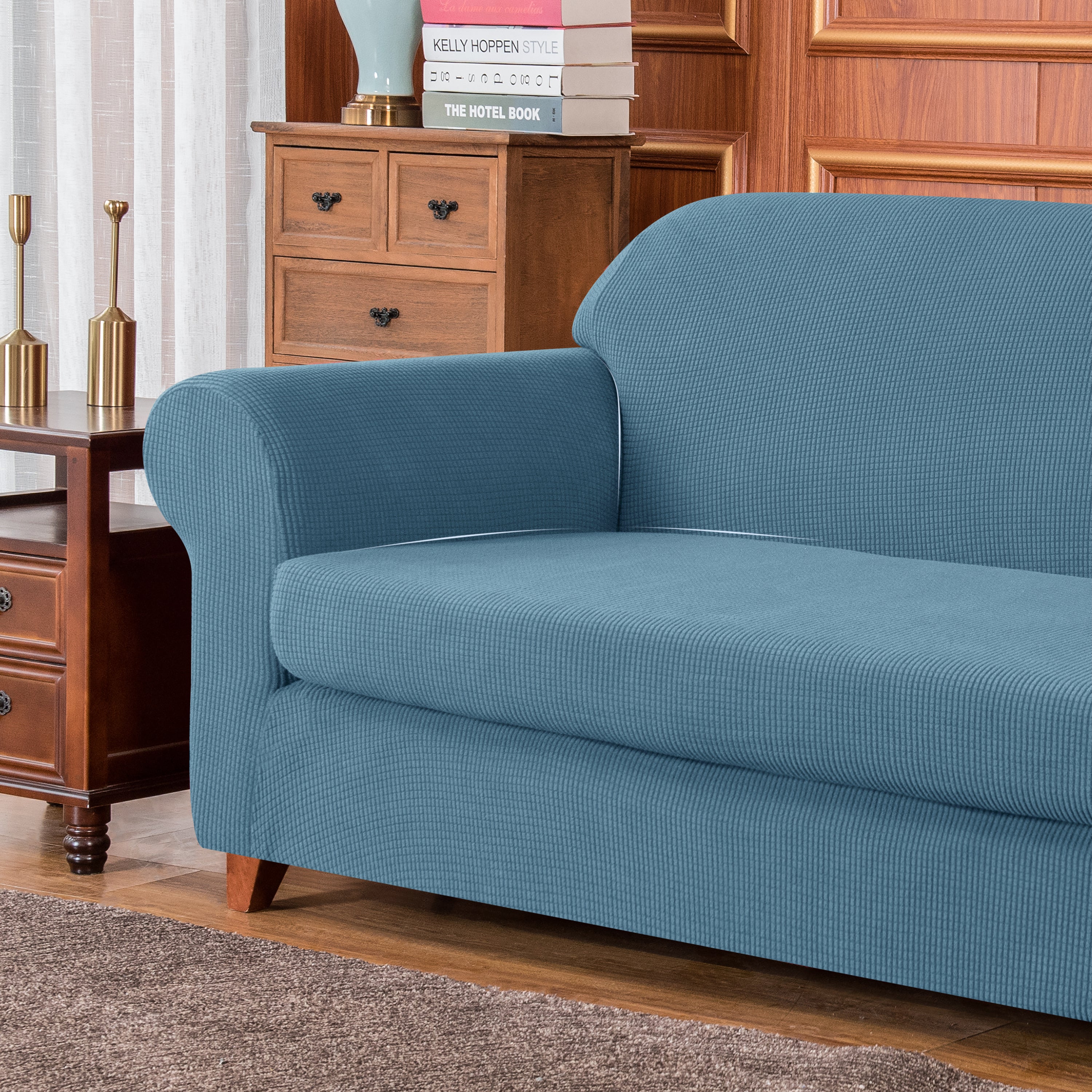 Leroy Plaid Stretch Sofa Slipcover