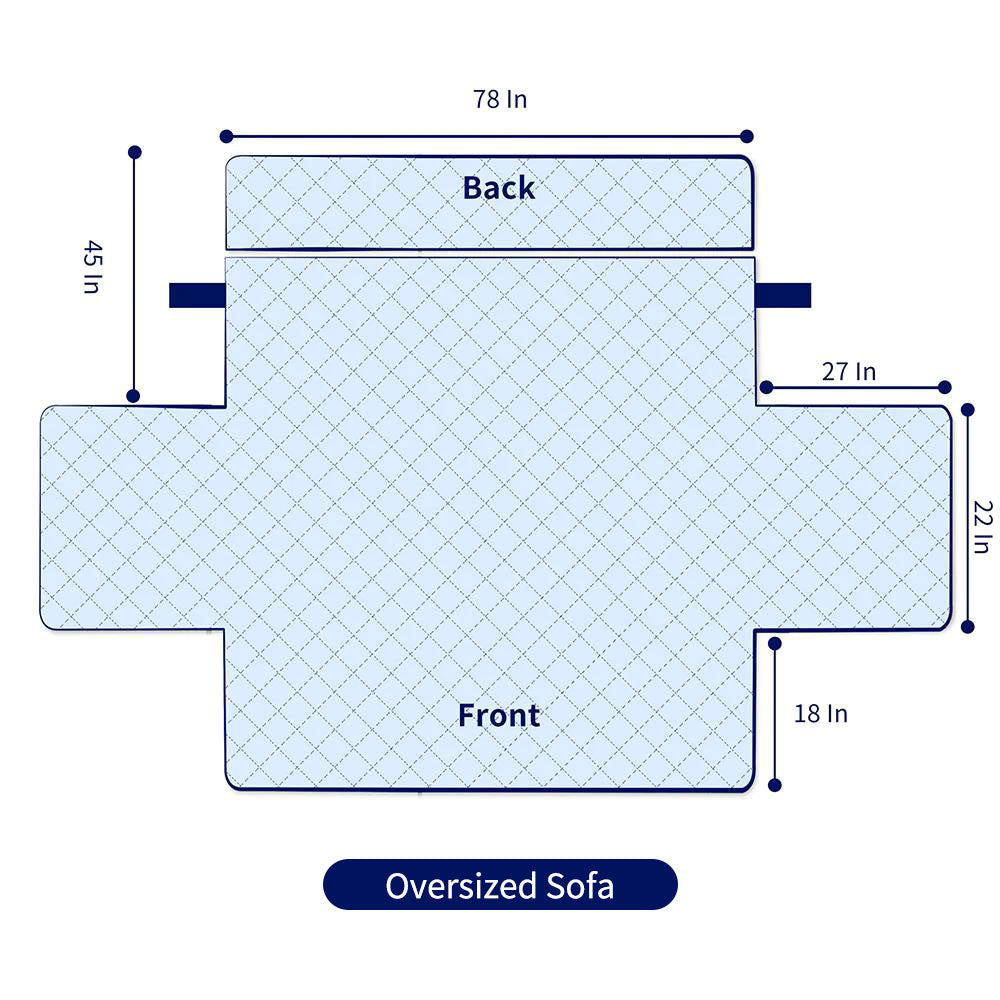 Connor Reversible Sofa Slipcover With Pockets