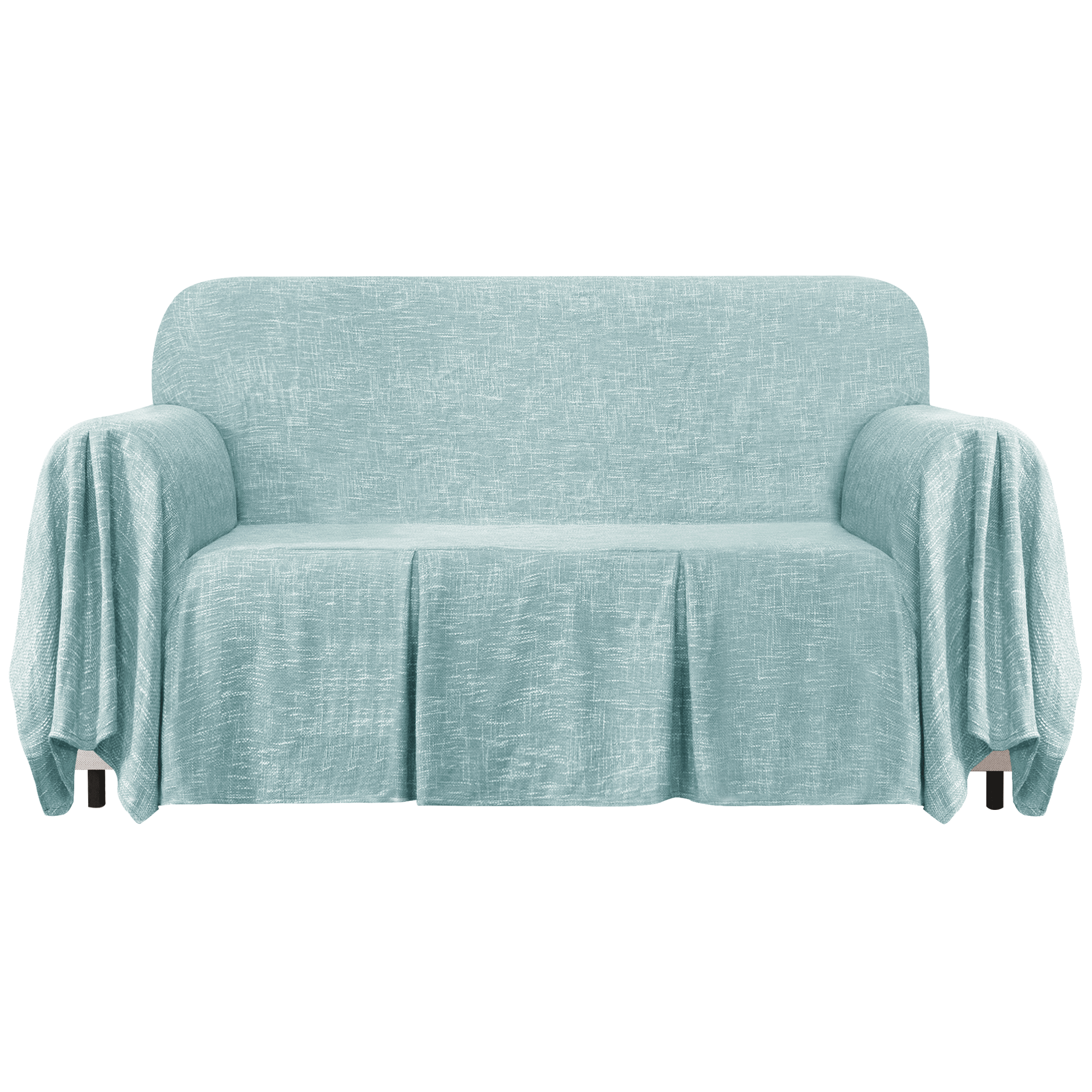 Calum Ruffle Linen Box Cushion Armchair Slipcover