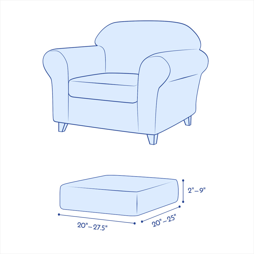 Thibault PU Leather Stretch Sofa Cushion Cover