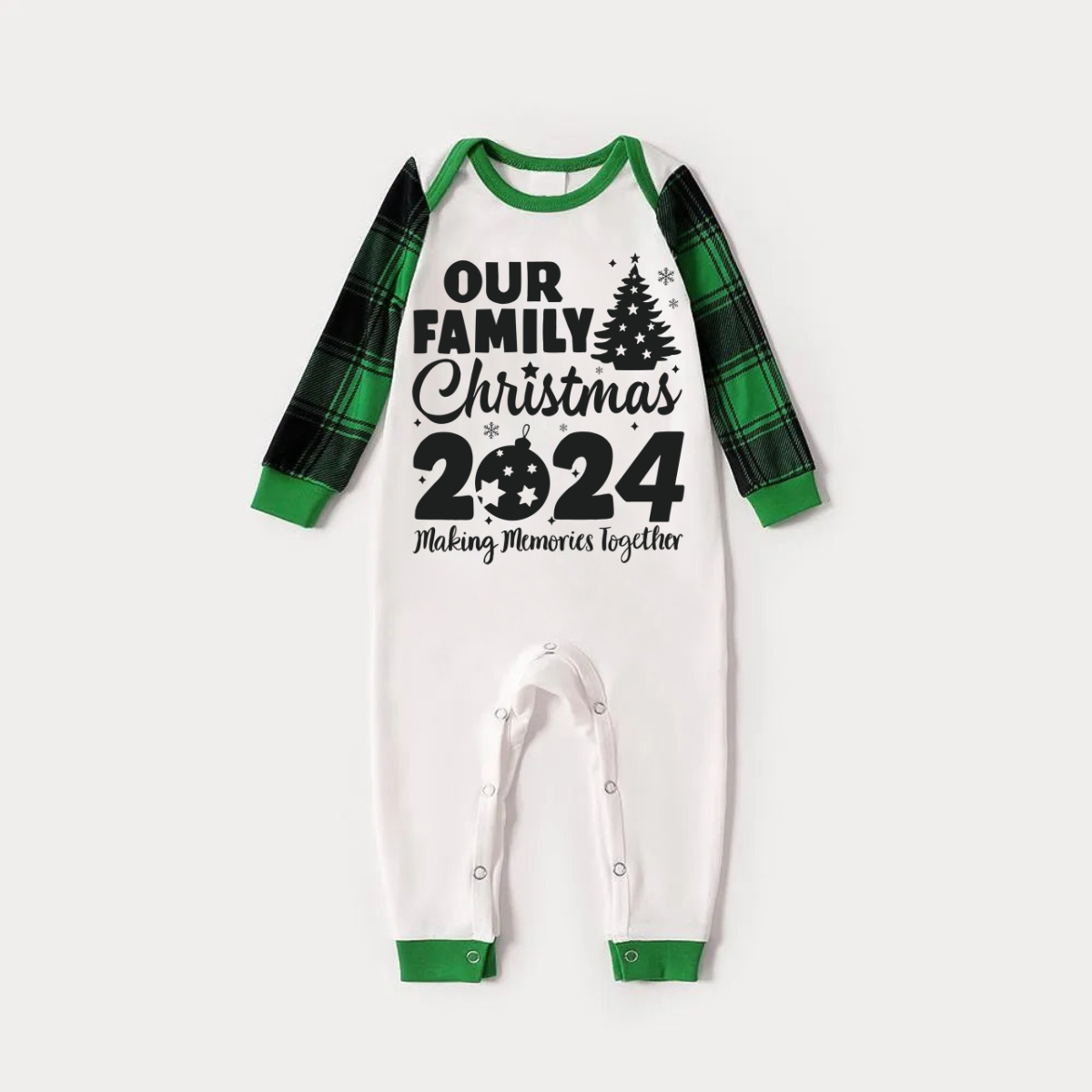 Christmas Cartoon and Letter Print Family Matching Raglan Long-sleeve Pajamas Sets