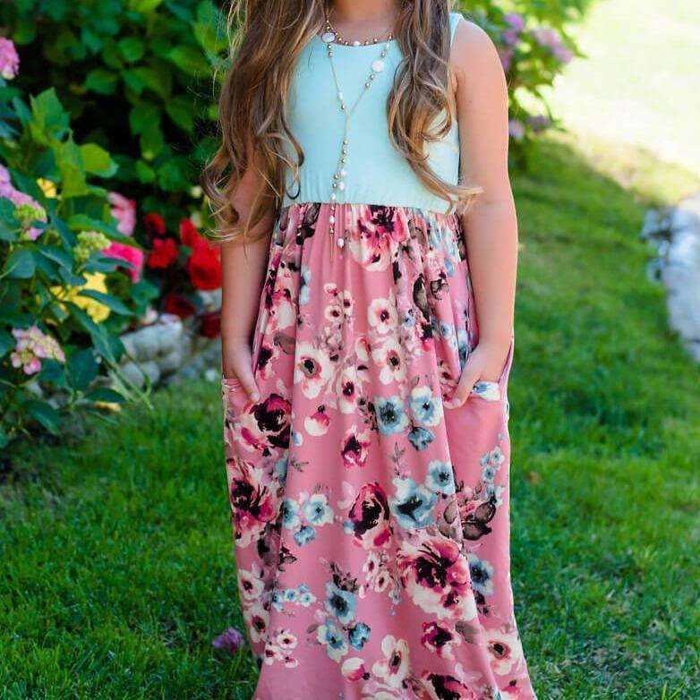 Floral Matching Tank Dresses (3447923507284)