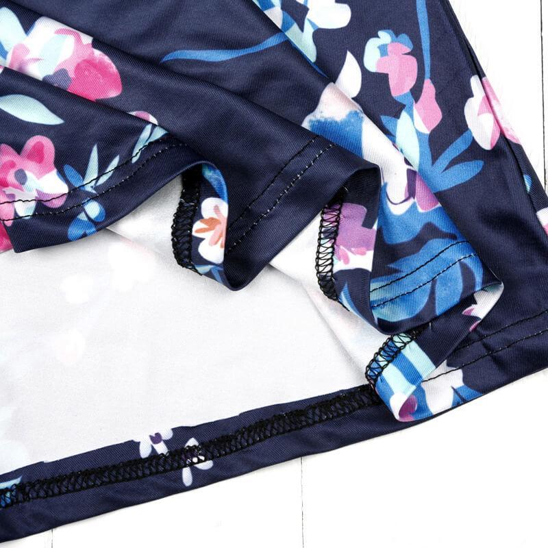 Patchwork Floral Belt Long Dress for Mommy and me (3537938776148)