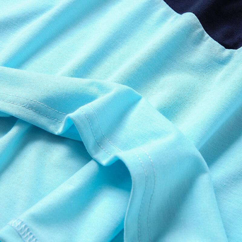 Drak Blue Color Block Stitching Striped Matching Dresses (3549542580308)