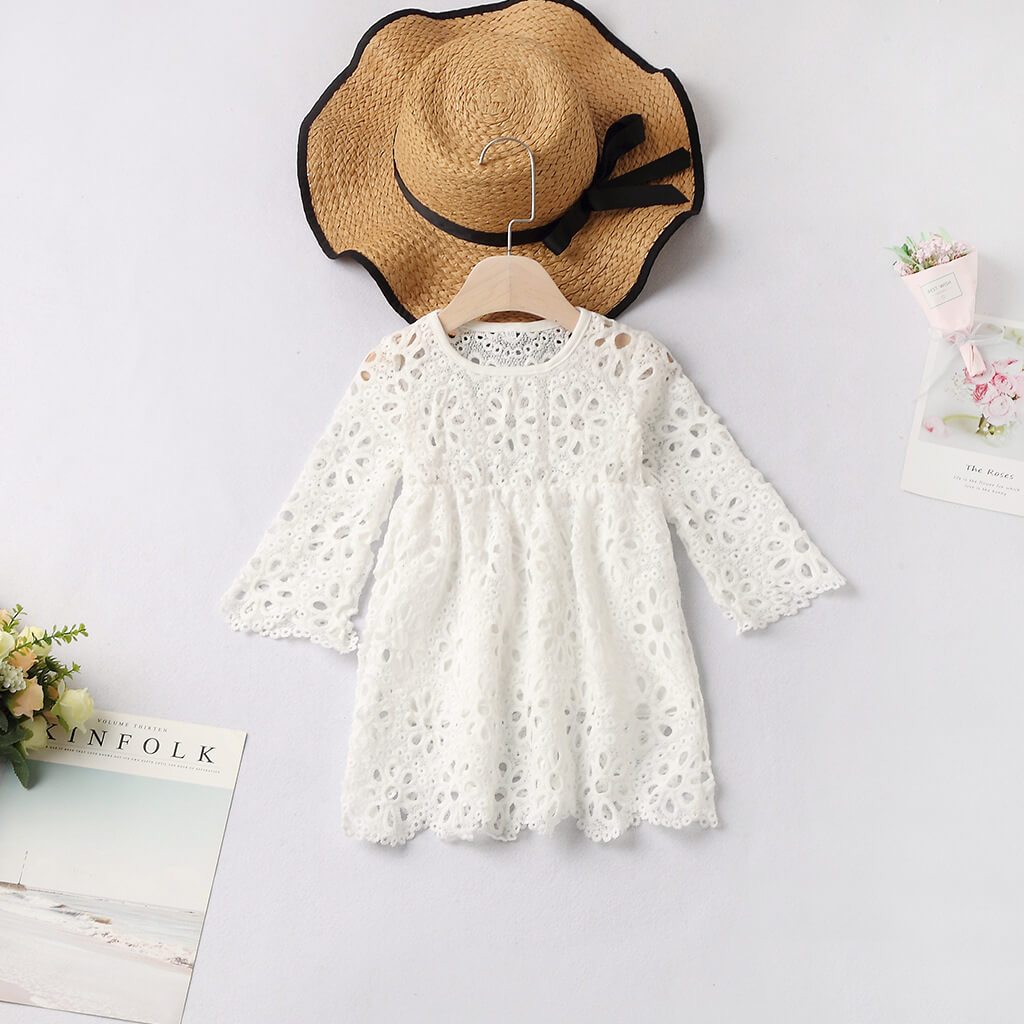 Floral Lace Dress Mini Dress For Mom And Girls (3580366192724)