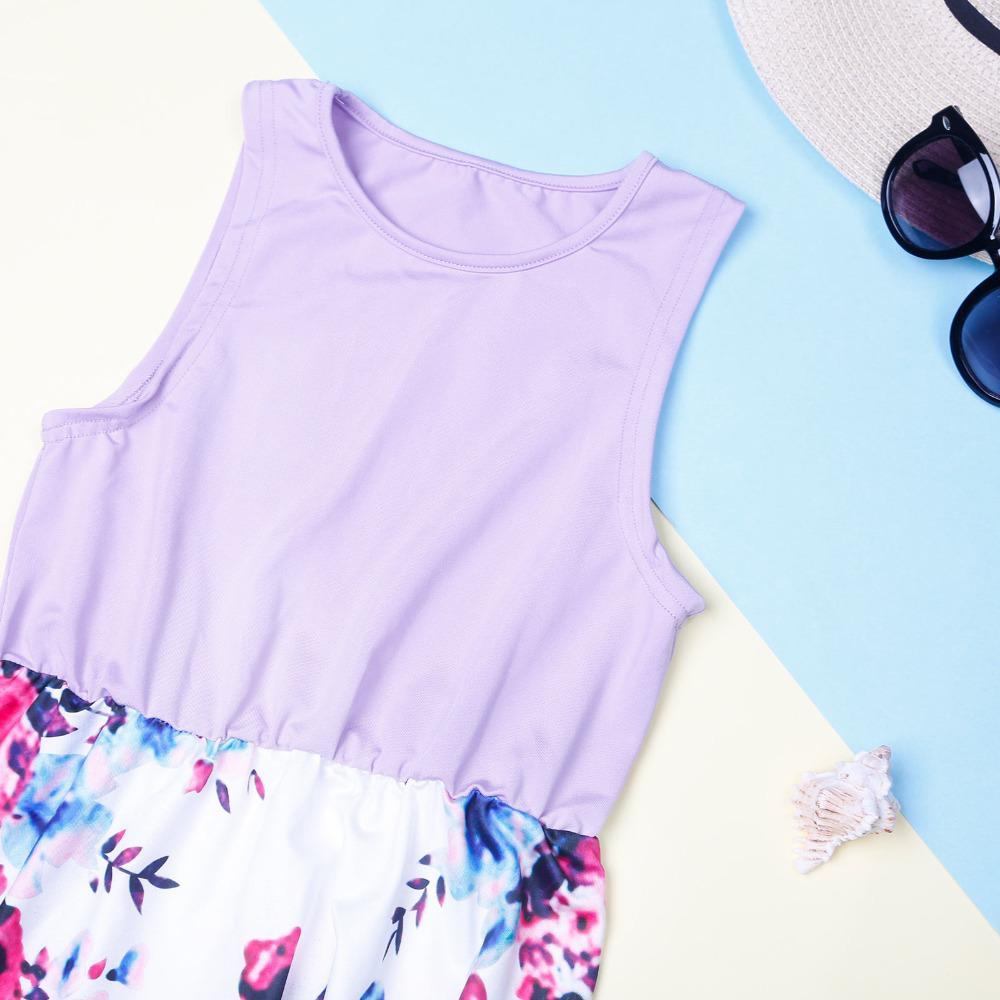 Sleeveless Floral Long Dress  for Mom and Me (2531981328468)