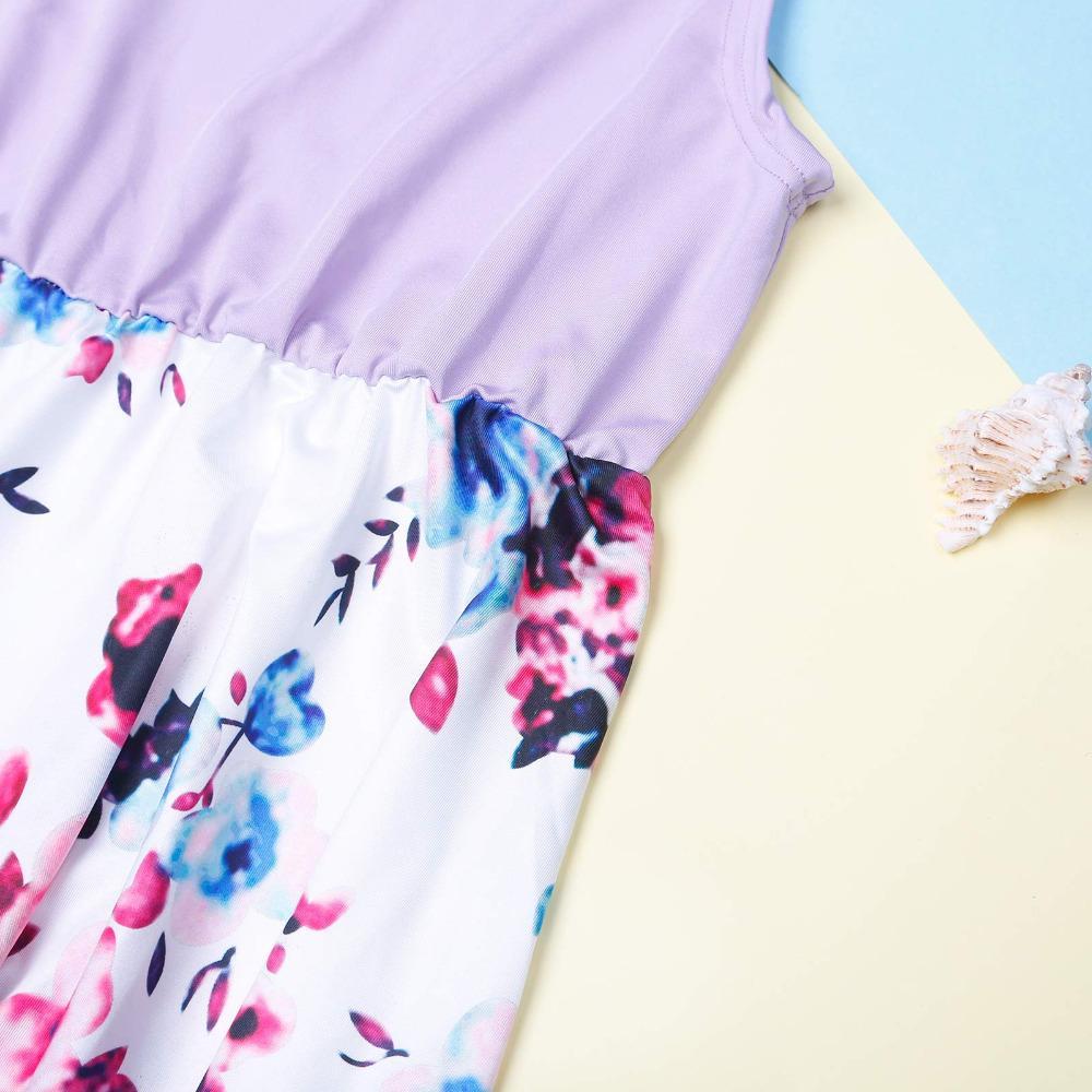 Sleeveless Floral Long Dress  for Mom and Me (2531981328468)