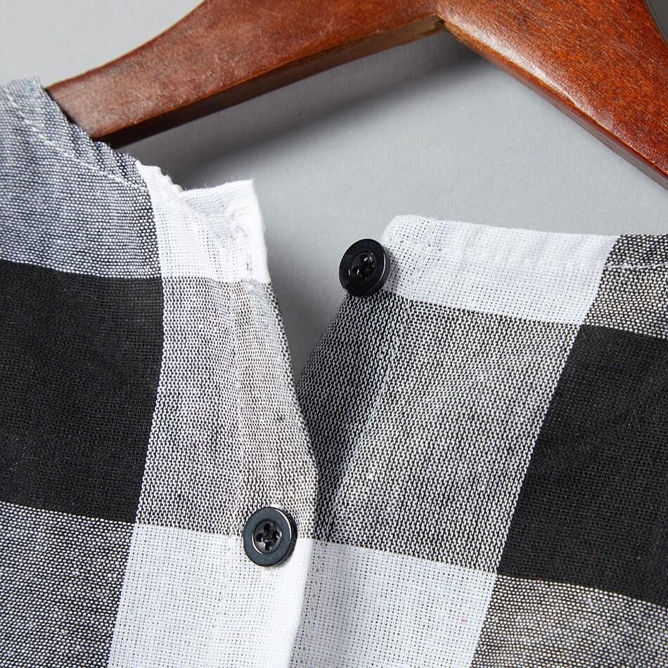 Plaid Print Sleeveless Matching Jumpsuit in Gery (3612009988180)