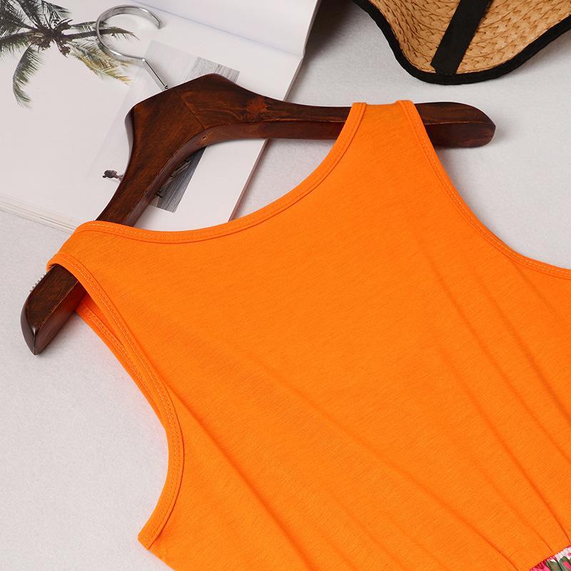 Mom Girl Botanical Prints Floor Length Matching Dress (2542411087956)