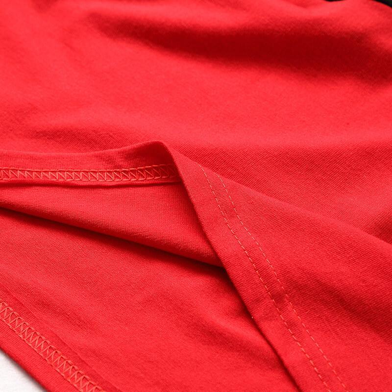 Black&Red Long-sleeve Stitching Striped Matching Dresses (3655980417108)