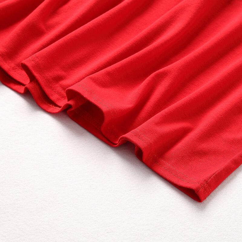 Black&Red Long-sleeve Stitching Striped Matching Dresses (3655980417108)