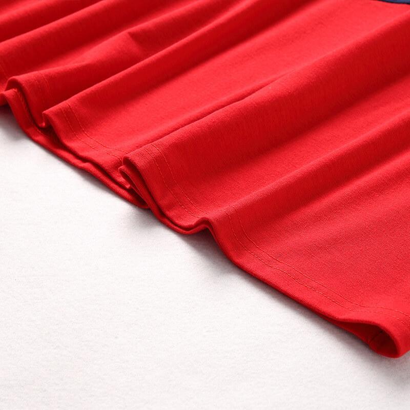 Dark Blue Long-sleeve Stitching Striped Matching Dresses (3655985758292)