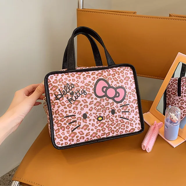 Kawaii Sanrio Hello Kitty Cartoon Cute Women's Bag Handbag Shoulder Bag Makeup Bag Handbag Large Capacity Tote Bag