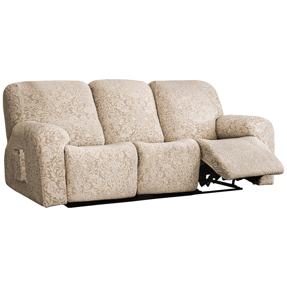 Jacquard Dustproof Stretchable Recliner Cover With L shape Covers  REC REC