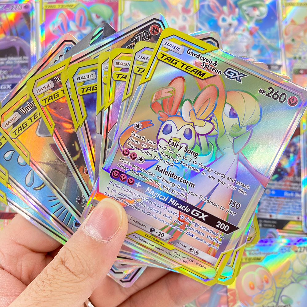 Pokemon Card Game Collectible Lot Vmax Tag Team Gx Rare Pokemon Trading Cards Set - 5