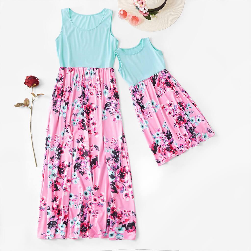 Floral Matching Tank Dresses (3447923507284)
