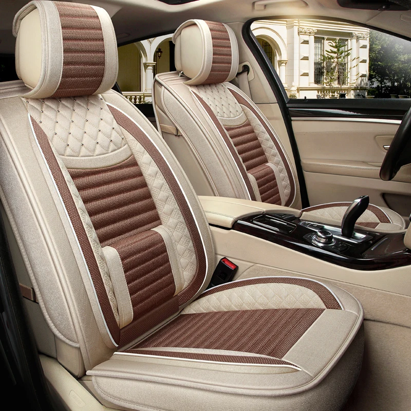 For 2021 Ford Edge Seat cushion PLUS elite linen car seat cushion four seasons universal seat cover