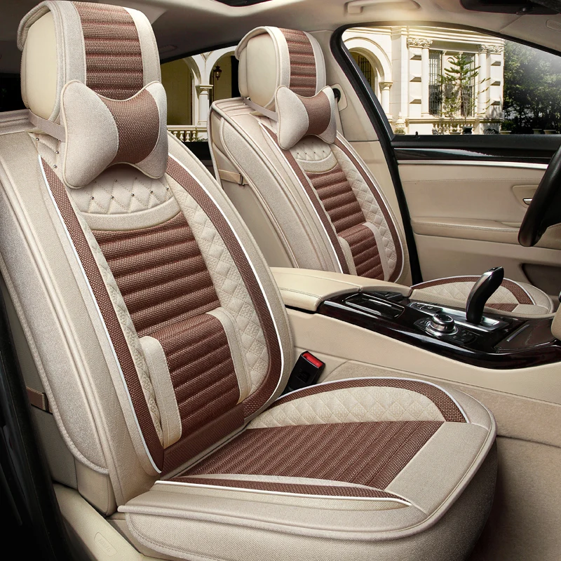 For 2021 Ford Edge Seat cushion PLUS elite linen car seat cushion four seasons universal seat cover