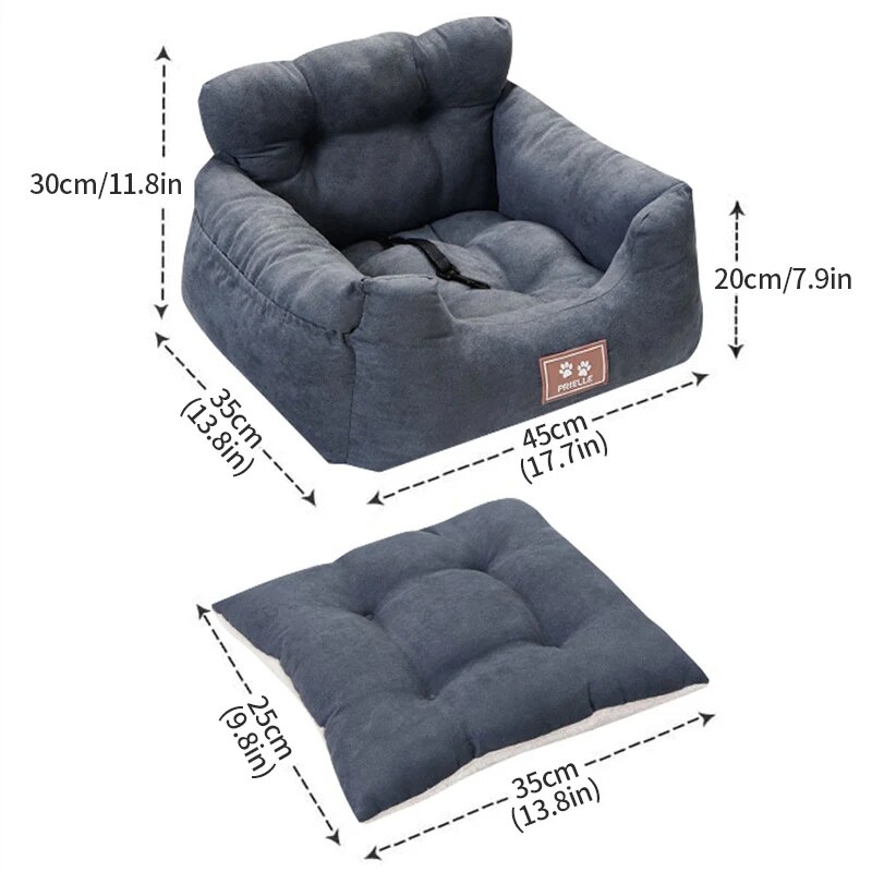 Dog Seat Bag Basket  Puppy Car Seat Cover Sofa with Safe Belt Pet Travel Car Seats Cover for Small Medium Dogs Pet Carrier