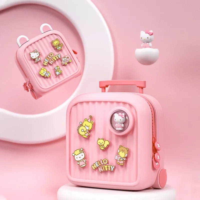 Hello Kitty Children's Travel Backpack EVA Kawaii Pink Pattern School Bag Kindergarten Student School Bag Hot Sell Birthday Gift
