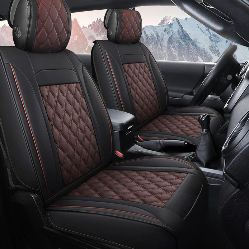 Seat Covers Full Set Durable Waterproof Leather for  Pickup Truck Fit for Toyota Tacoma 2005 to 2023
