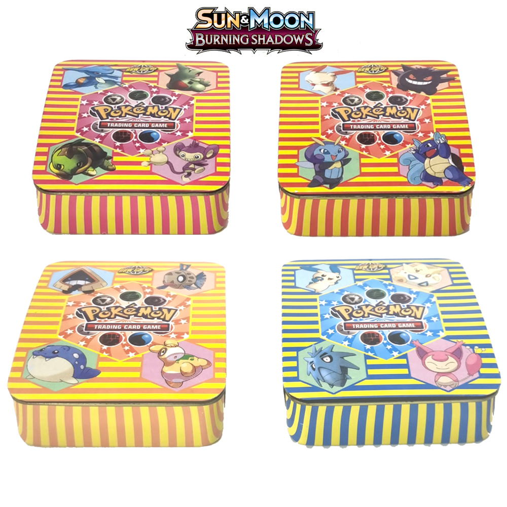 50pcs Pokemon Card Collection Set In Iron Box Takara Tomy Anime Game Hobby For Children And Collectors - 1
