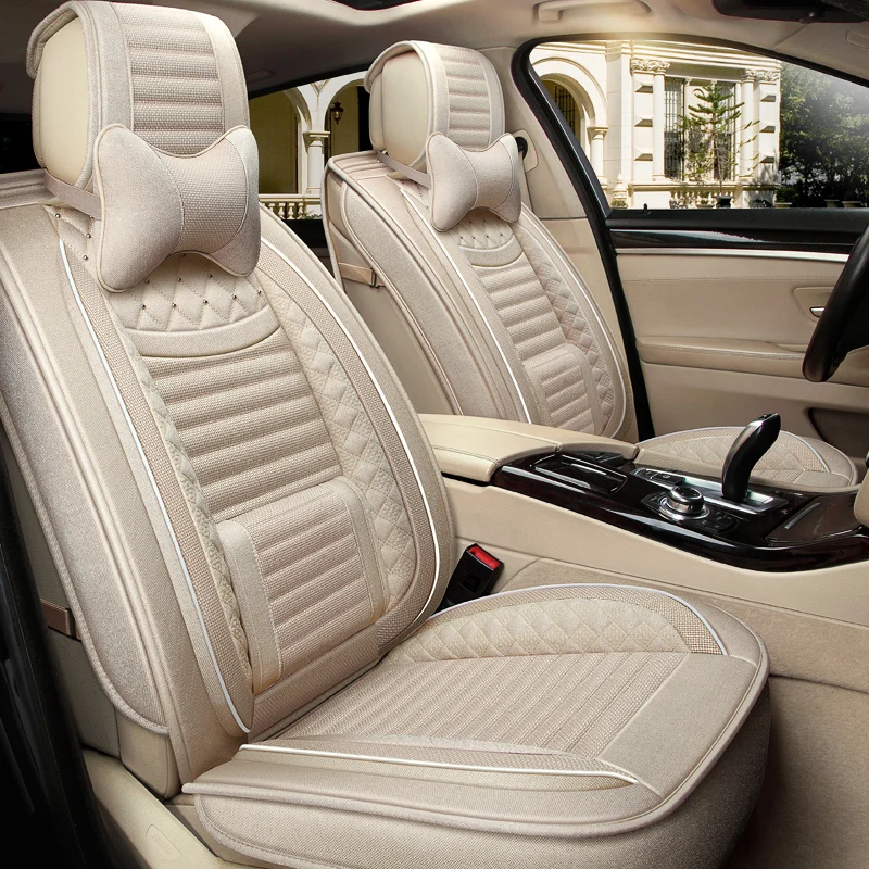 For 2021 Ford Edge Seat cushion PLUS elite linen car seat cushion four seasons universal seat cover