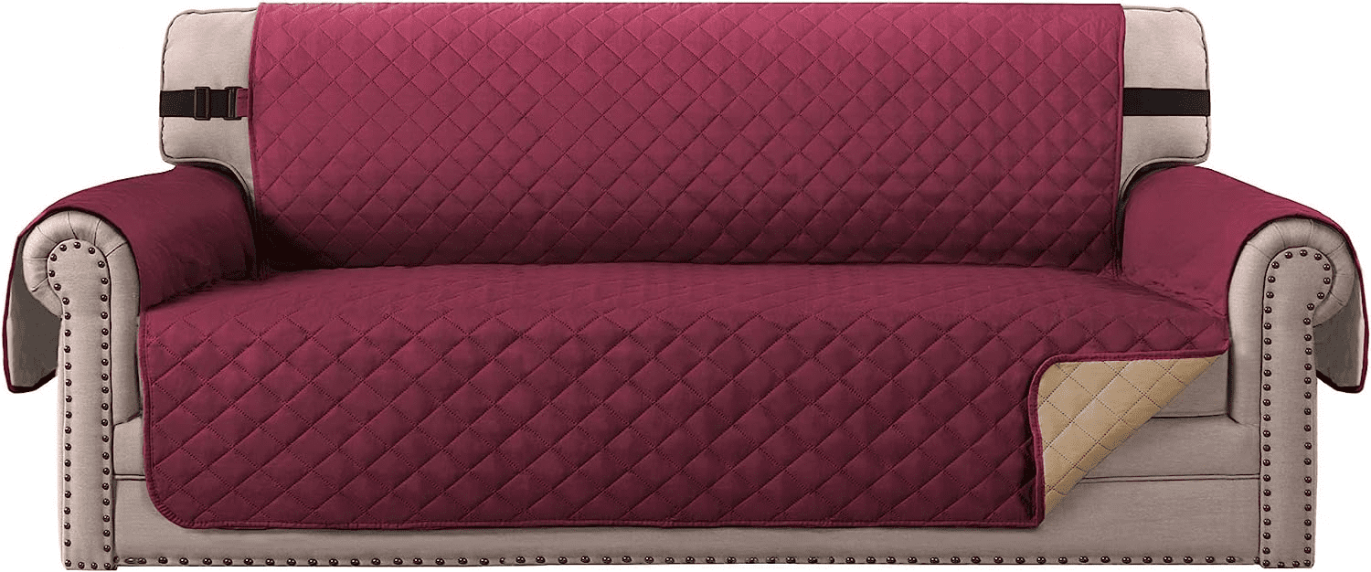 Sanmadrola 100% Waterproof Sofa Cover Machine Washable Couch Cover Love Seat Slipcover