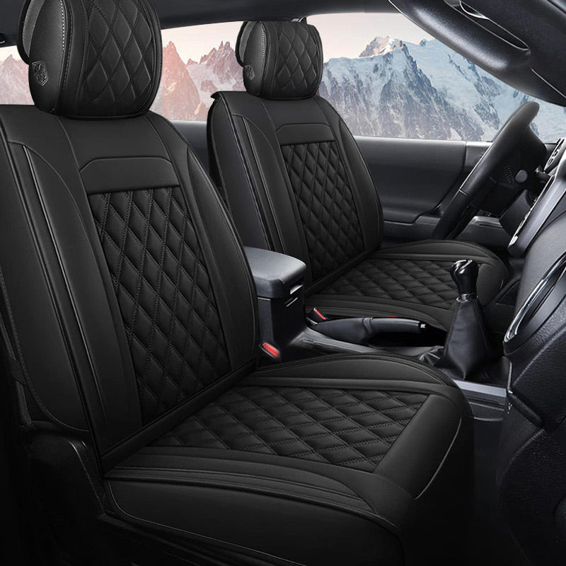 Seat Covers Full Set Durable Waterproof Leather for  Pickup Truck Fit for Toyota Tacoma 2005 to 2023