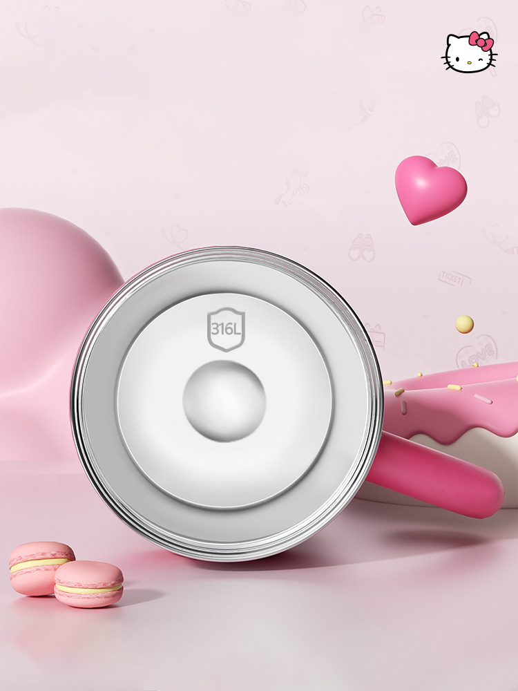 Sanrio Hello Kitty Vacuum Insulated Stainless Steel Travel Tumbler with Splash-Proof Lid, Includes Reusable Plastic Straw and Fits in Car Cup Holders