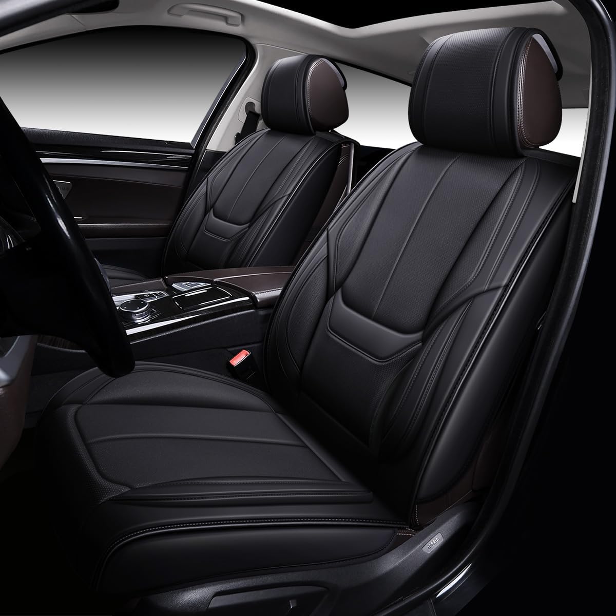 Custom Leather Seat Covers Compatible with Hyundai Santa Fe 2013-2023 (Full Set)