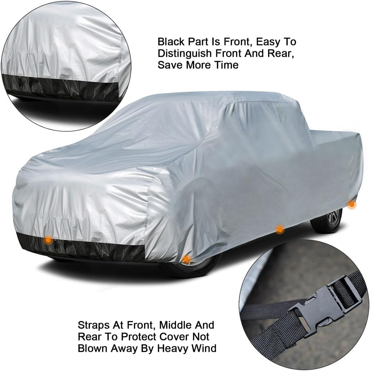 Car Cover Waterproof All Weather for Automobiles, Outdoor Full Cover Rain Sun UV Protection with Zipper Cotton, Size A2 3XL Universal Fit for Sedan (186-193 inch)