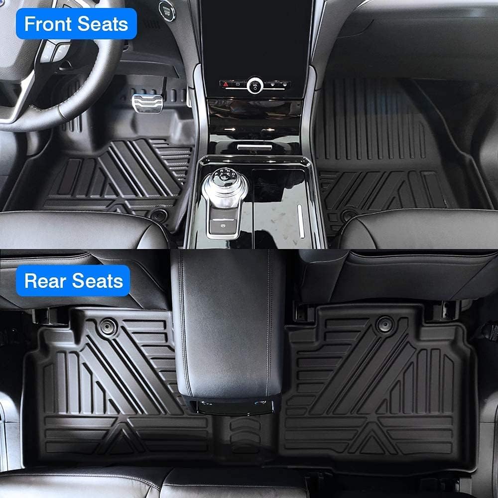 Custom Fit Floor Mats for Ford Escape 2022 2021 2020 No-Hybird (NOT Fit Hybrid Models) Floor Liner All Weather Car Mats 1st & 2nd Row Liners Full Set Black Non-Slip
