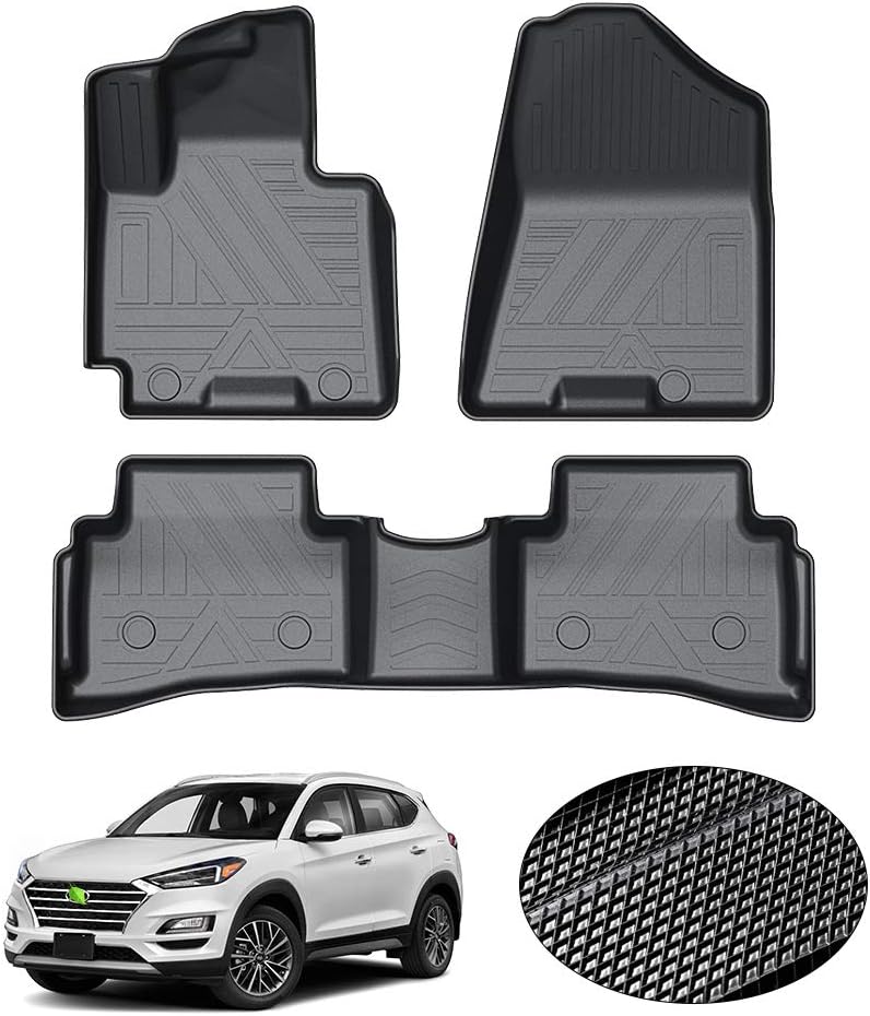 Custom Fit Floor Mats for Ford Escape 2022 2021 2020 No-Hybird (NOT Fit Hybrid Models) Floor Liner All Weather Car Mats 1st & 2nd Row Liners Full Set Black Non-Slip