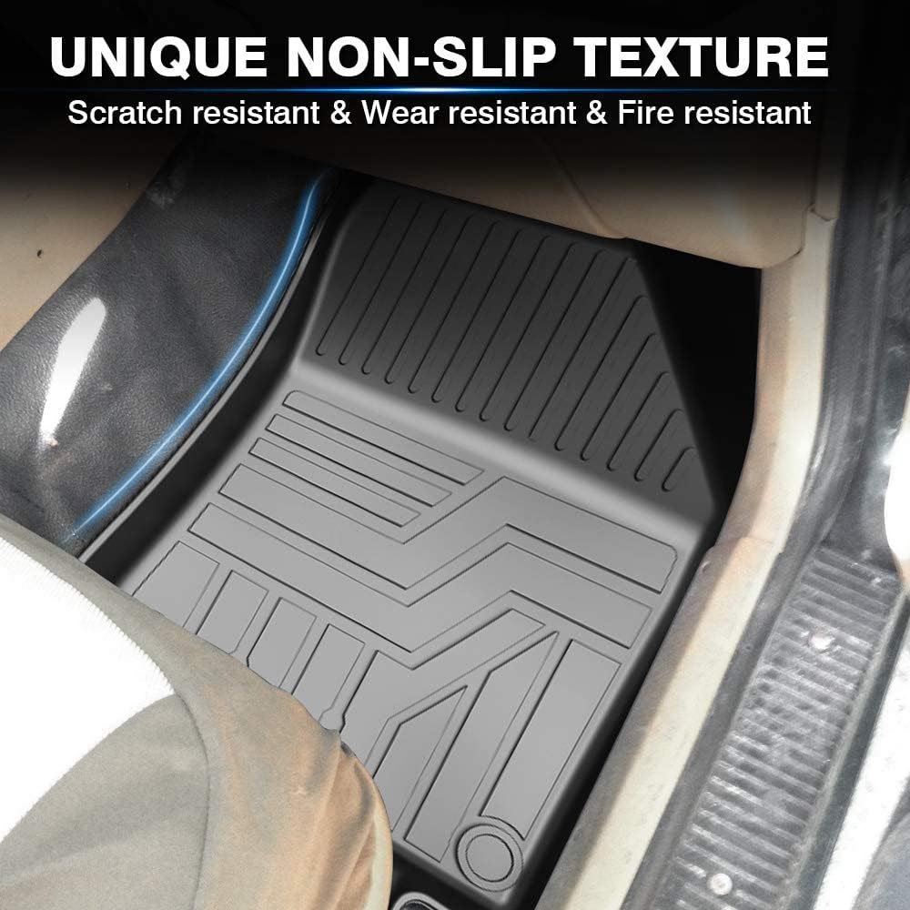 Custom Fit Floor Mats for Ford Escape 2022 2021 2020 No-Hybird (NOT Fit Hybrid Models) Floor Liner All Weather Car Mats 1st & 2nd Row Liners Full Set Black Non-Slip