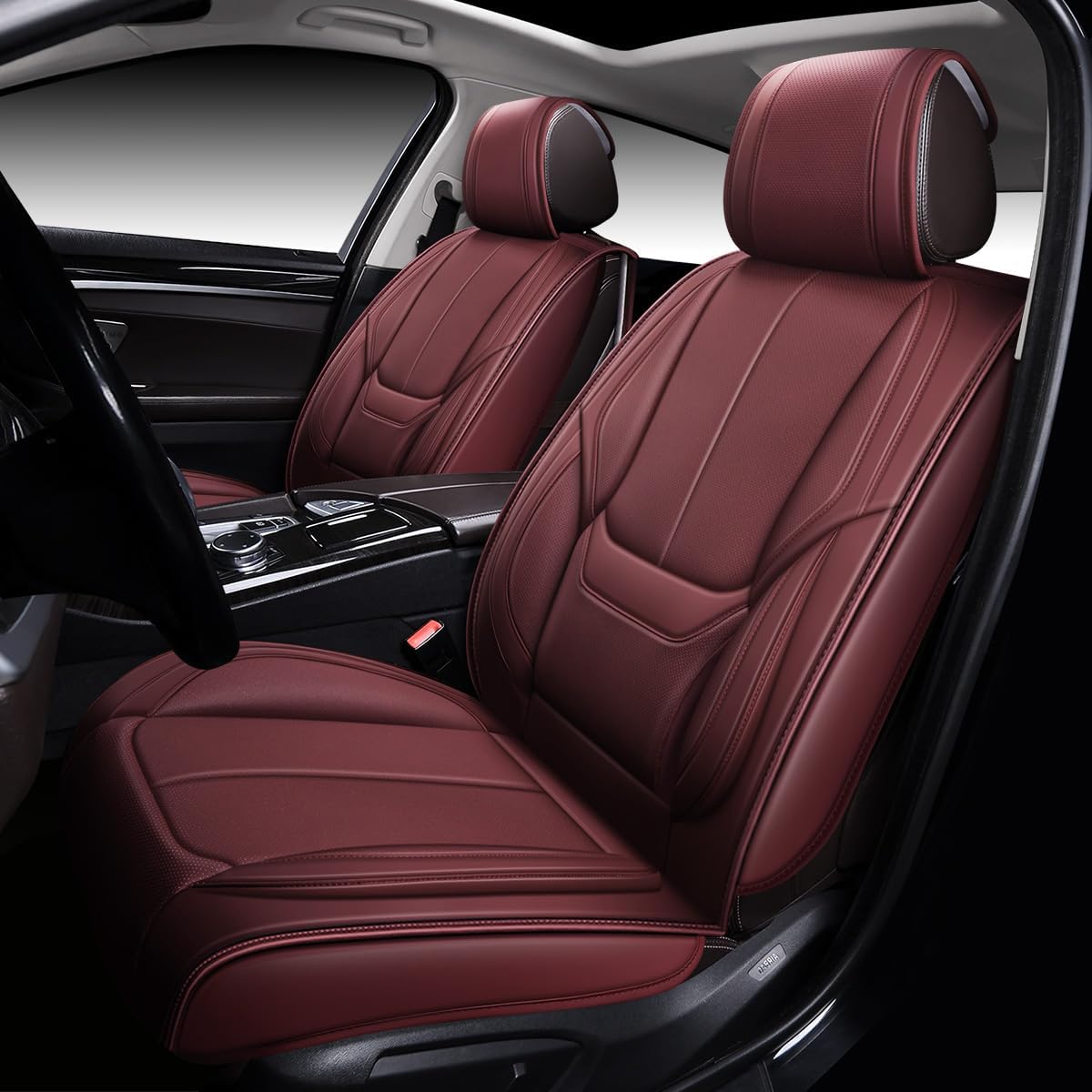 Custom Leather Seat Covers Compatible with Hyundai Santa Fe 2013-2023 (Full Set)