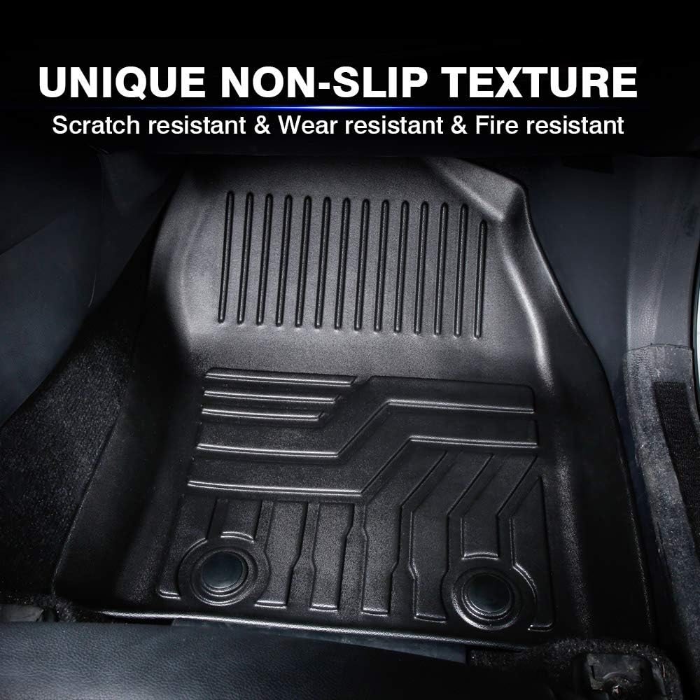 Custom Fit Floor Mats for Ford Escape 2022 2021 2020 No-Hybird (NOT Fit Hybrid Models) Floor Liner All Weather Car Mats 1st & 2nd Row Liners Full Set Black Non-Slip