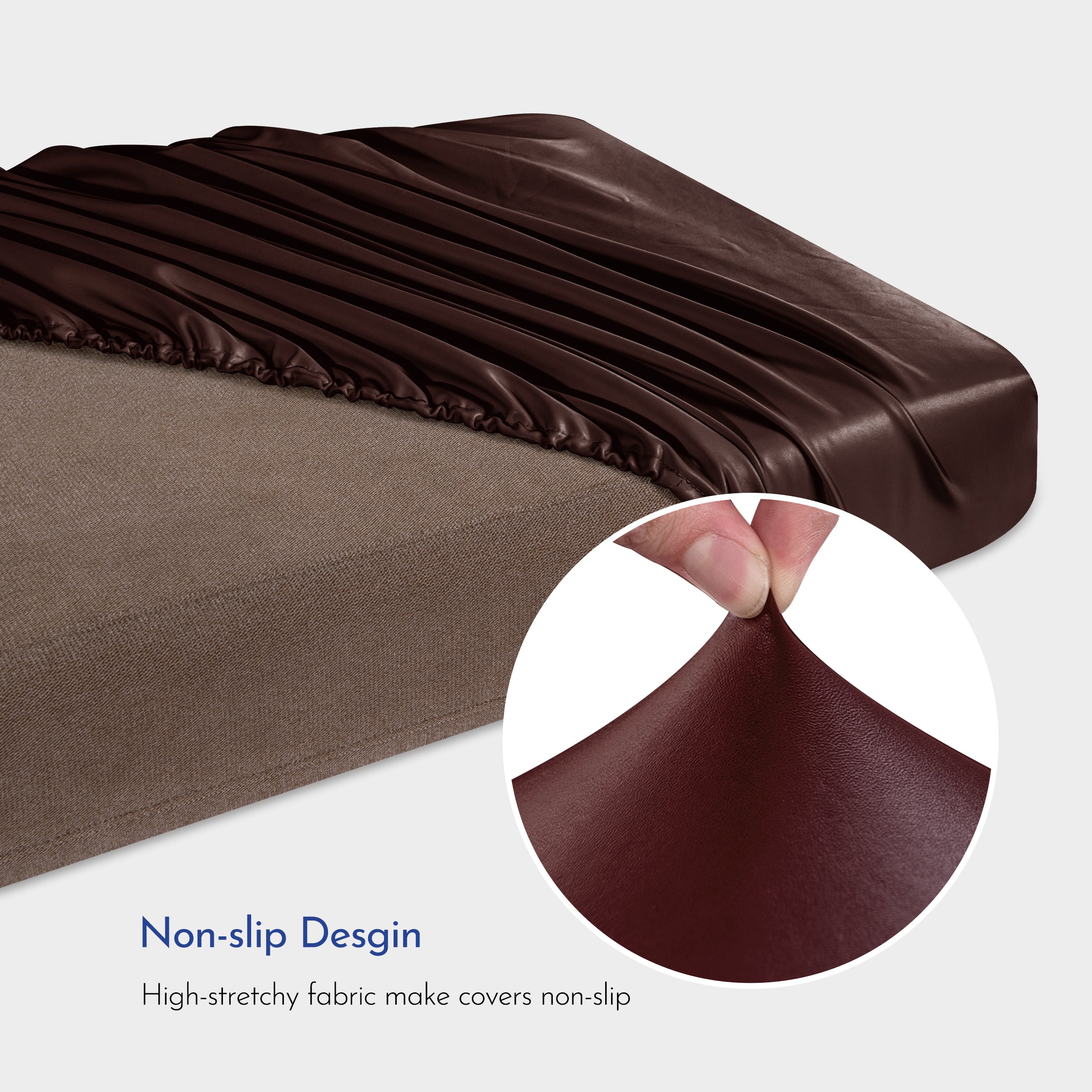 Norfinch PU Leather Stretch Sofa Cushion Cover