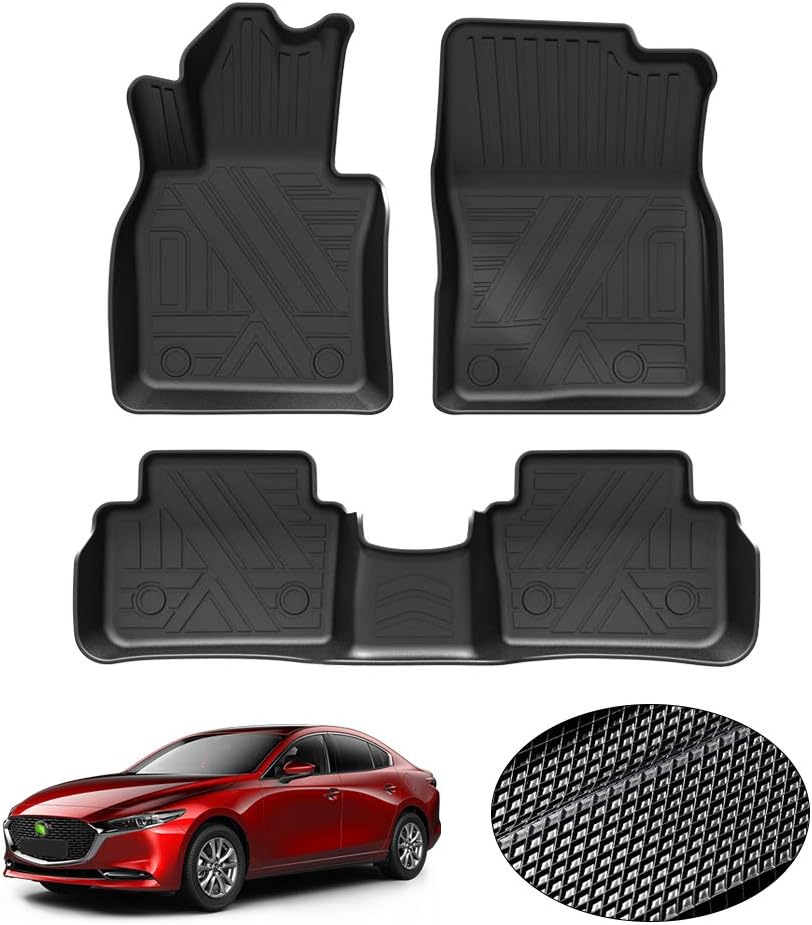 Custom Fit Floor Mats for Ford Escape 2022 2021 2020 No-Hybird (NOT Fit Hybrid Models) Floor Liner All Weather Car Mats 1st & 2nd Row Liners Full Set Black Non-Slip