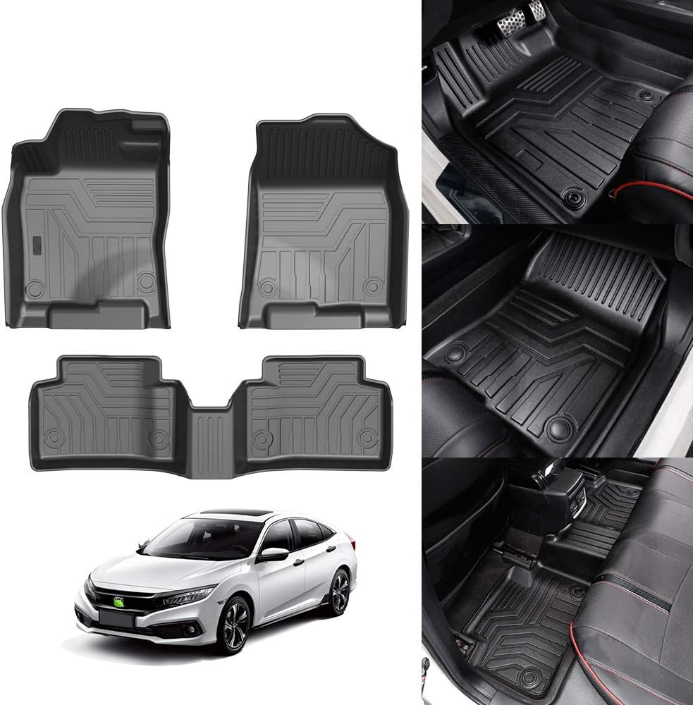 Custom Fit Floor Mats for Ford Escape 2022 2021 2020 No-Hybird (NOT Fit Hybrid Models) Floor Liner All Weather Car Mats 1st & 2nd Row Liners Full Set Black Non-Slip