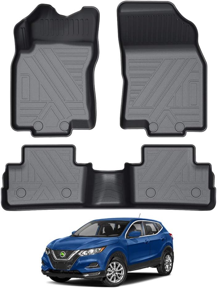 Custom Fit Floor Mats for Ford Escape 2022 2021 2020 No-Hybird (NOT Fit Hybrid Models) Floor Liner All Weather Car Mats 1st & 2nd Row Liners Full Set Black Non-Slip