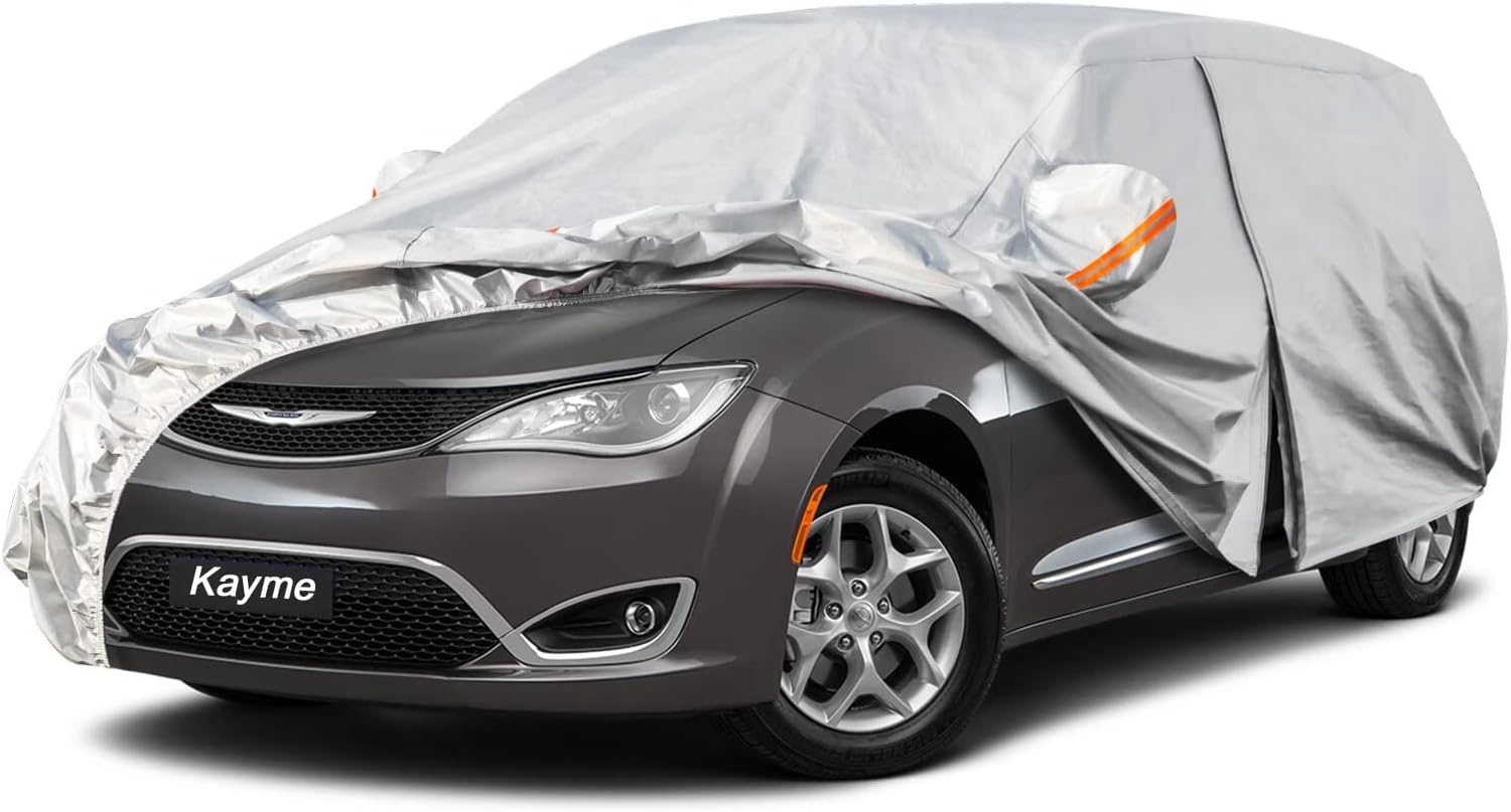 Car Cover Waterproof All Weather for Automobiles, Outdoor Full Cover Rain Sun UV Protection with Zipper Cotton, Size A2 3XL Universal Fit for Sedan (186-193 inch)