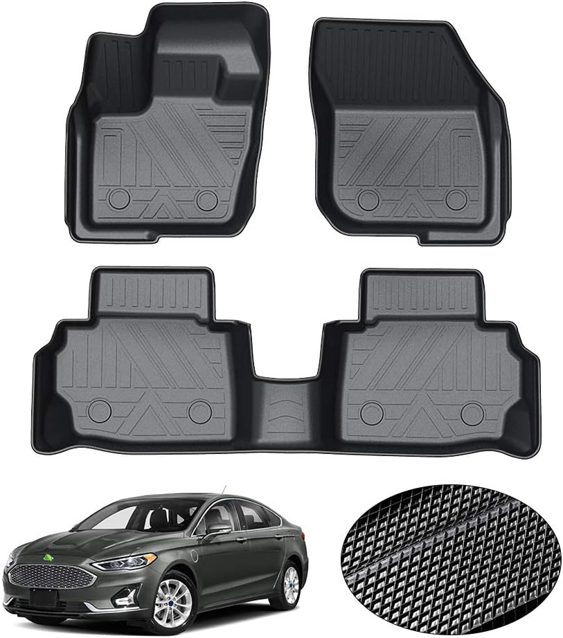 Custom Fit Floor Mats for Ford Escape 2022 2021 2020 No-Hybird (NOT Fit Hybrid Models) Floor Liner All Weather Car Mats 1st & 2nd Row Liners Full Set Black Non-Slip