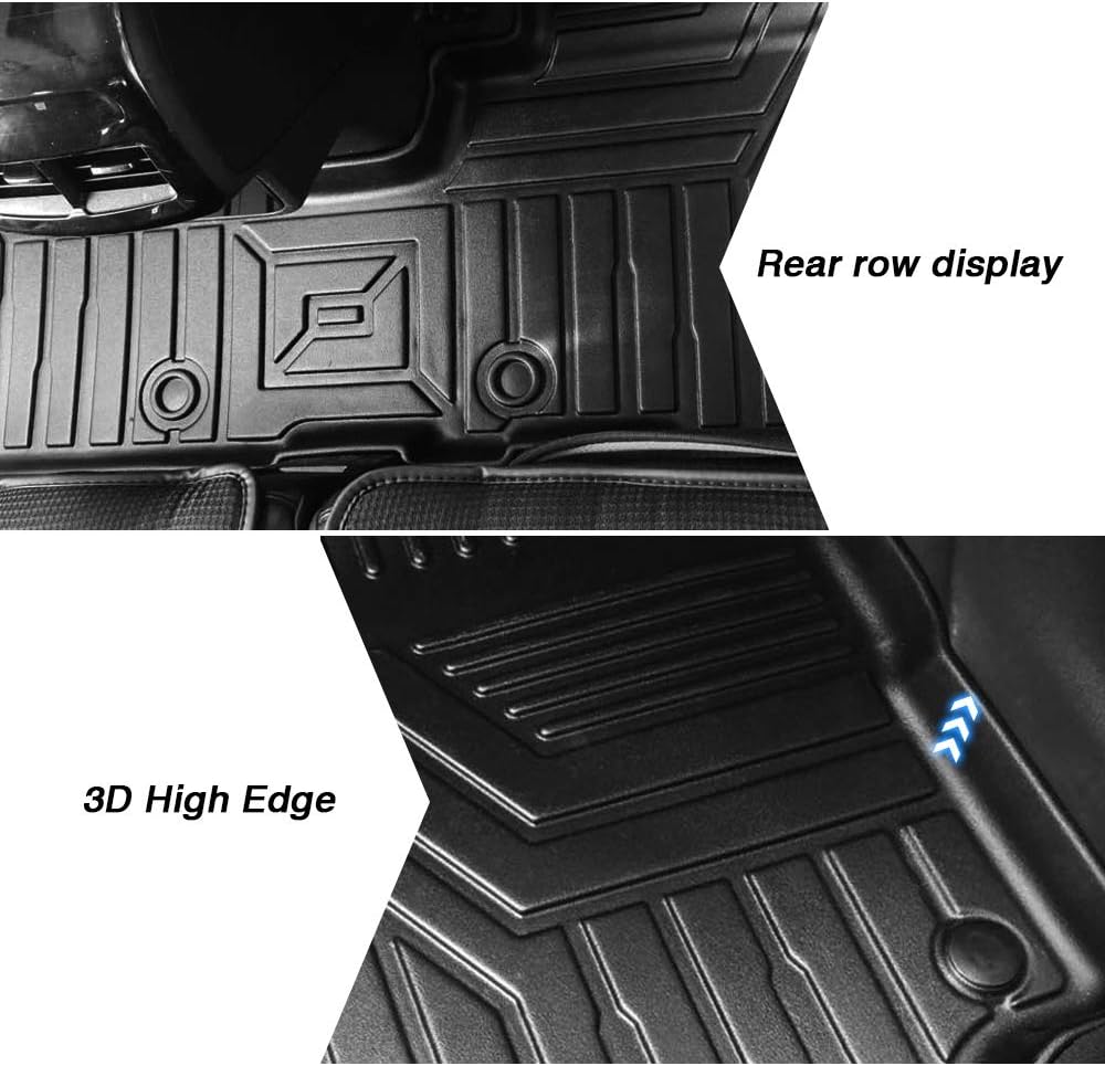 Custom Fit Floor Mats for Ford Escape 2022 2021 2020 No-Hybird (NOT Fit Hybrid Models) Floor Liner All Weather Car Mats 1st & 2nd Row Liners Full Set Black Non-Slip