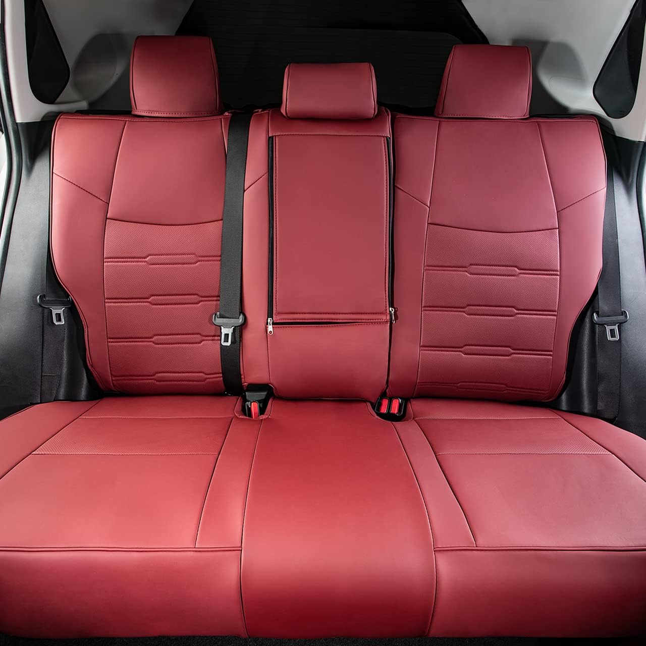 Custom Fit for Toyota RAV4 2013 2014 2015 2016 2017 2018 Car Seat Covers with Waterproof Faux Leather Full Set (Beige, RAV4 2013-2018)