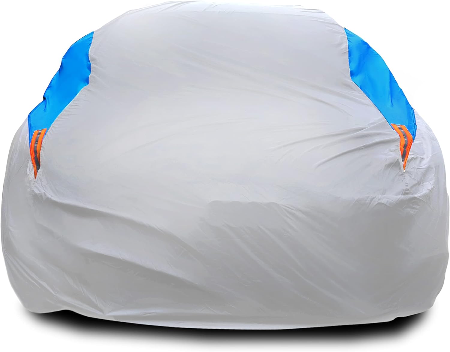 MORNYRAY Waterproof Car Cover All Weather Snowproof UV Protection Windproof Outdoor Full car Cover, Universal Fit for Sedan (Fit Sedan Length 194-206 inch, Blue)